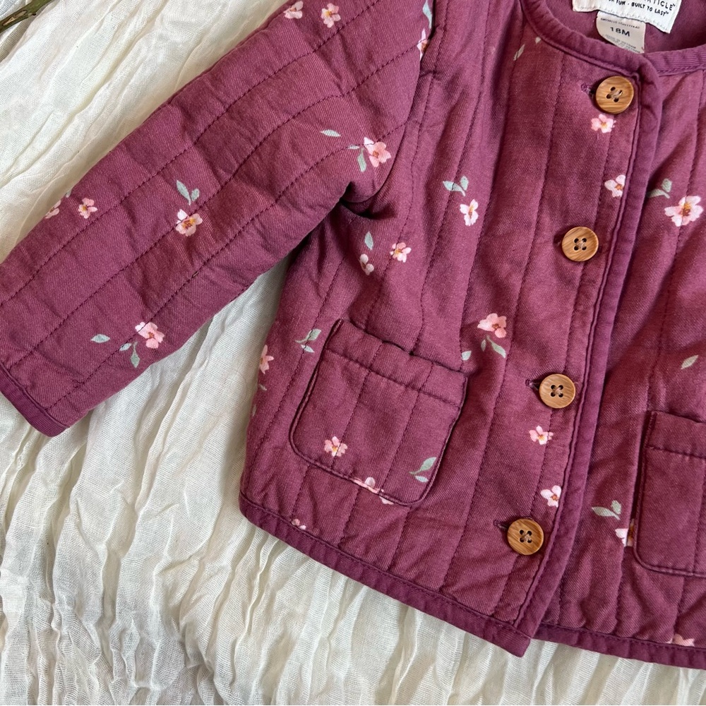 Oshkosh Quilted Floral Jacket 18m - Picture 3 of 5